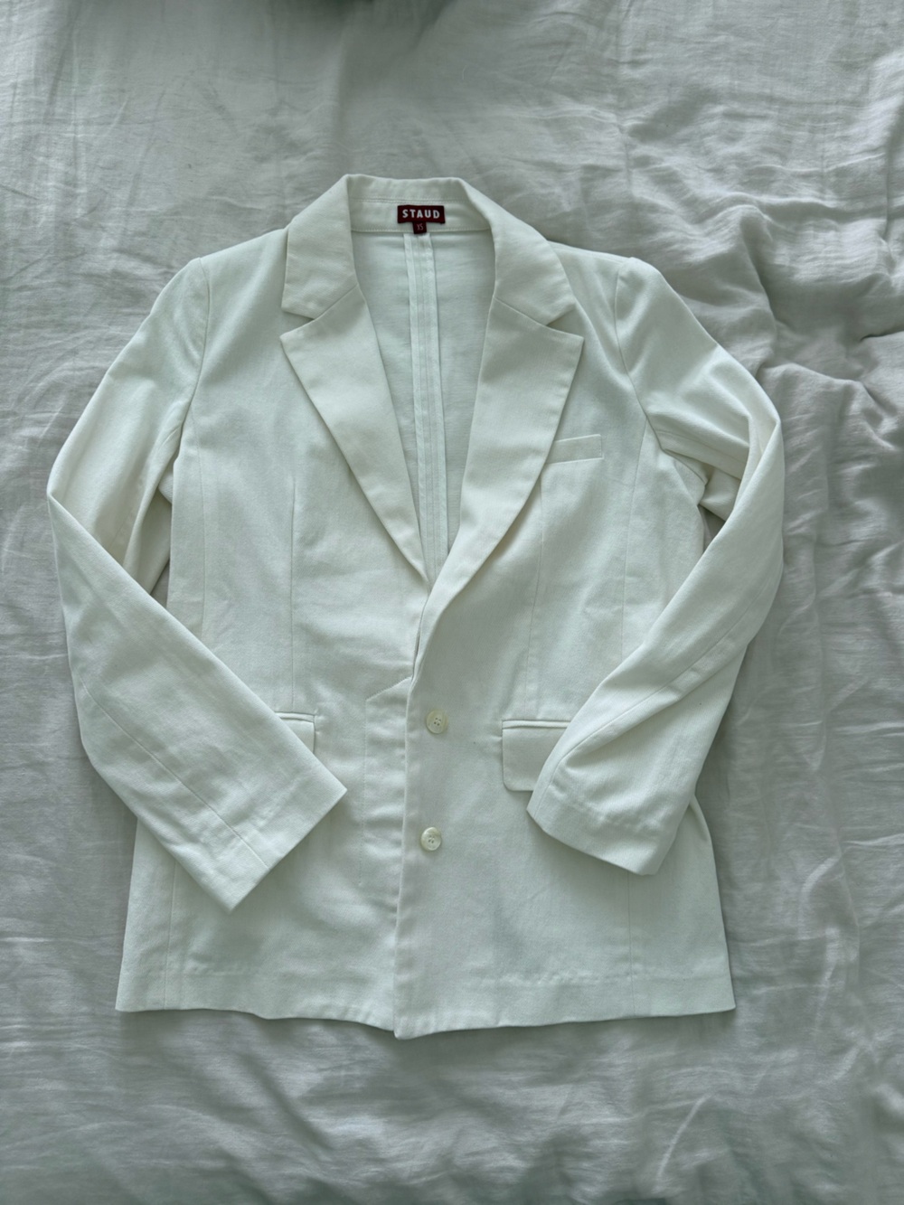 STAUD White Cotton Jacket